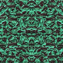 3d Effect - Abstract Fractal Green Black Pattern