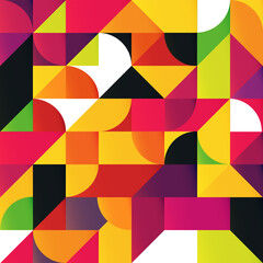 Aufkleber - Multi-colored Abstract Geometric Shapes Background. Vector background
