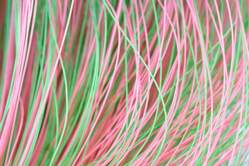 Aufkleber - Colored thin wavy threads abstract texture background