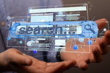 Interface web application in hand