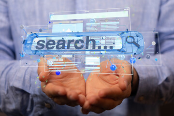 Interface web application in hand