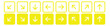 Set of 16 yellow arrow icons.