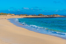 Playa Del Moro At Corralejo Sand Dunes At Fuerteventura, Canary Islands, Spain