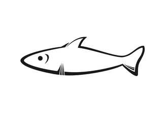 Poster - Creative design of flat fish illustration