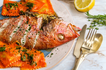 Whole Red Snapper Dinner