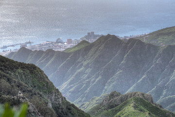 Wall Mural - Aerial view of port of Santa Cruz de Tenerife, Tenerife, Canary islands, Spain