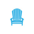 © CreativeMate - Adirondack chair vector in blue