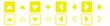 16 Caret Icons Set - Yellow Caret Buttons