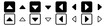 16 Caret Icons Set - Black Caret Buttons