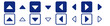 16 Caret Icons Set - Dark Blue Caret Buttons