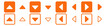 16 Caret Icons Set - Orange Caret Buttons