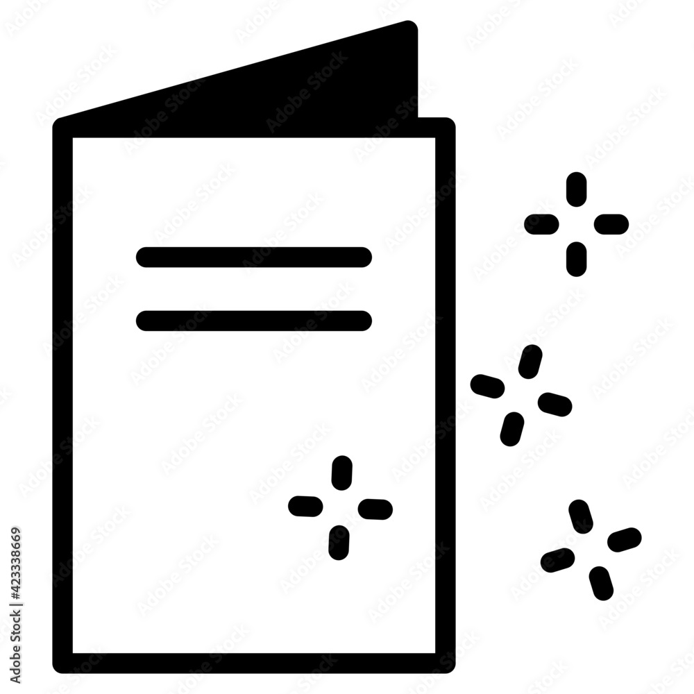 greeting card icon in solid , editable vector Stock Vector | Adobe Stock