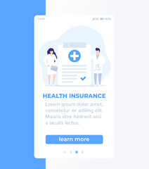 Canvas Print - health insurance mobile banner design