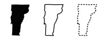 Vermont State Isolated On A White Background, USA Map