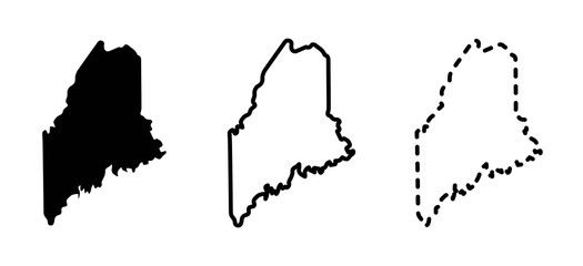 Poster - Maine state isolated on a white background, USA map