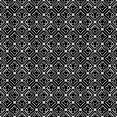 Poster - Black Stars And Rhombuses Pattern. Stars And Rhombuses Ornament.