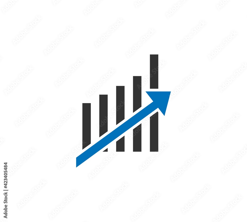 trend analyze icon. Simple element illustration. trend analyze concept symbol design. Can be used for web and mobile.