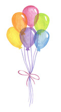 Watercolor Balloons Illustration