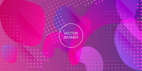 Sticker - Liquid Purple Background. Vector Fluid Gradient