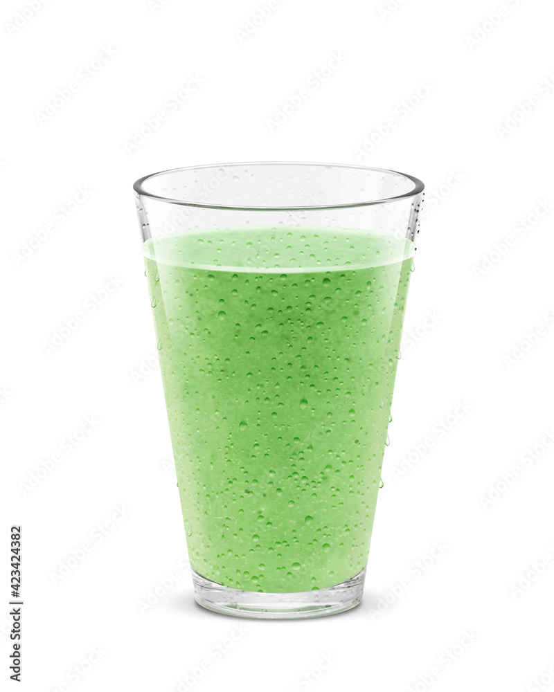 グラス スムージー グリーン 飲み物 イラスト リアル 汗 Poster Akaomayo