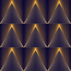 Aufkleber - Golden color lines as abstract geometric background with triangles.