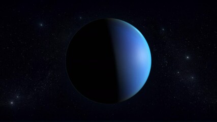 Wall Mural - The planet of the solar system Neptune on the background of the starry sky. 