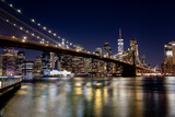 Fototapeta  - Brooklyn bridge at night