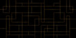 Geometric of mondrian pattern. Design rectangular and square tile gold on black background. Design print for illustration, texture, textile, wallpaper, background.