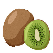 Source Of Vitamin C. Kiwi Whole Fruit And Slice