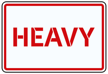 Heavy Item label