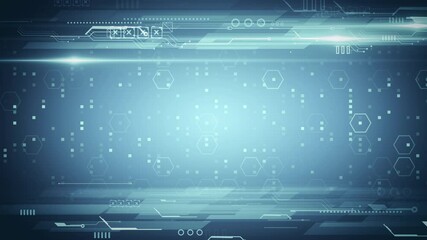 Wall Mural - blue digital interface title animation graphics