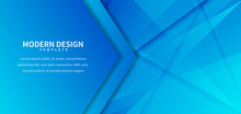 Template Vector. Abstract Blue Diagonal Background For Business, Banner, For Announcement.