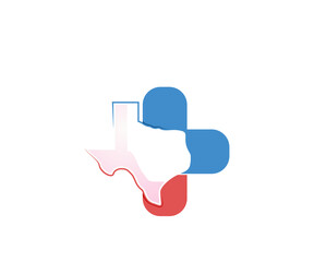 Wall Mural - texas medical care icon logo design template