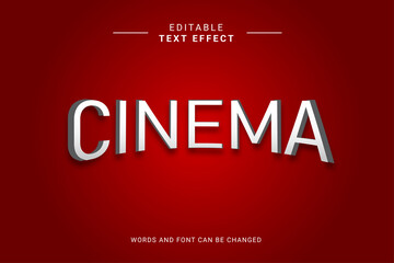 Cinema text effect concept template