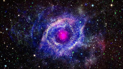 Wall Mural - loop space flight deep space exploration travel to helix nebula also known as ngc 7293 or caldwell 6