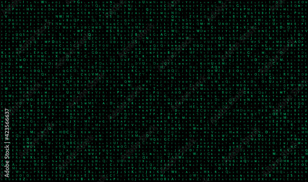 Paper Code Background Code green background with numbers. Digital data design. Pattern ...