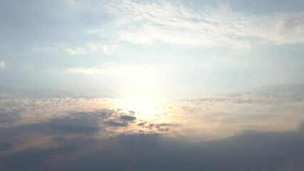 Wall Mural - video time lapse of beautiful peaceful cloudy sun set sky