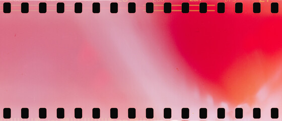 Wall Mural - real film strip texture with burn light leaks, abstract background