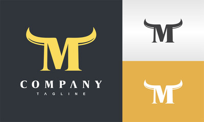 Canvas Print - initial M horn logo