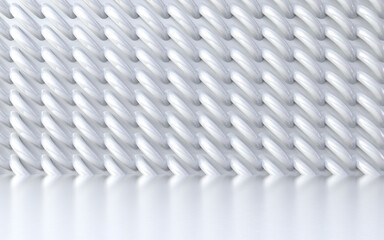 Wall Mural - abstract white pattern of geometric shapes.3d illustration.technology and elegant white and grey sha