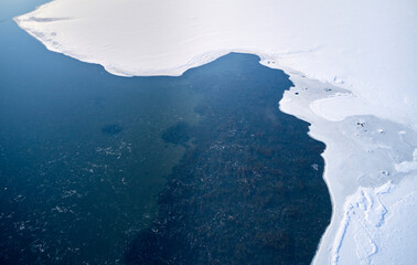 Sticker - Cold remote shoreline in snow