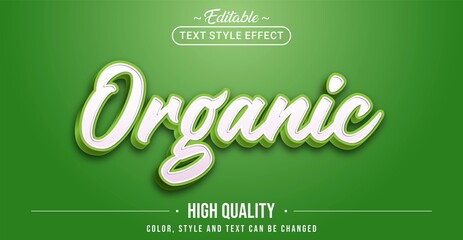 Wall Mural - Editable text style effect - Green Organic text style theme.