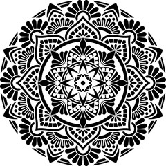 Wall Mural - Mandala Pattern Stencil doodles sketch good mood