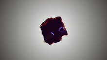 New Red Dark Shiny 3d Liquid On White Background