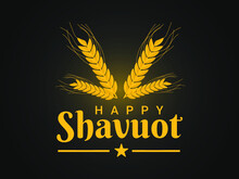 Happy Shavuot Vector With Black Color Gradient