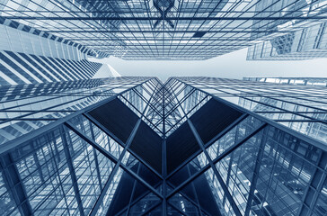 Aufkleber - Exterior of modern architecture. Building abstract background  pattern