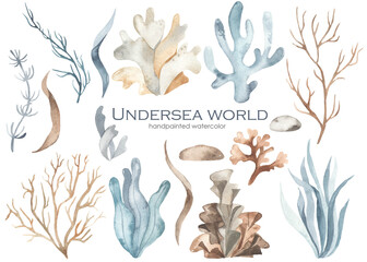  Underwater world watercolor