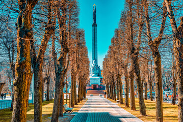 Wall Mural - Landscapes of the City Riga, is the capital of the Baltic state - Latvia.