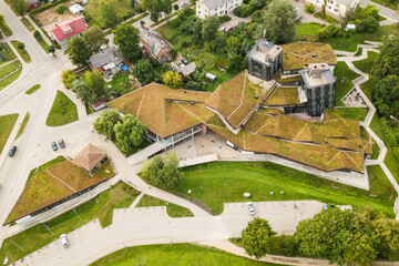 Wall Mural - Zeimuls, Centre of Creative Services of Eastern Latvia Captured from above.