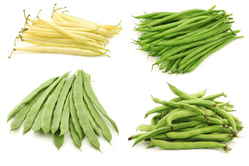 Wall Mural - assortment beans on a white background